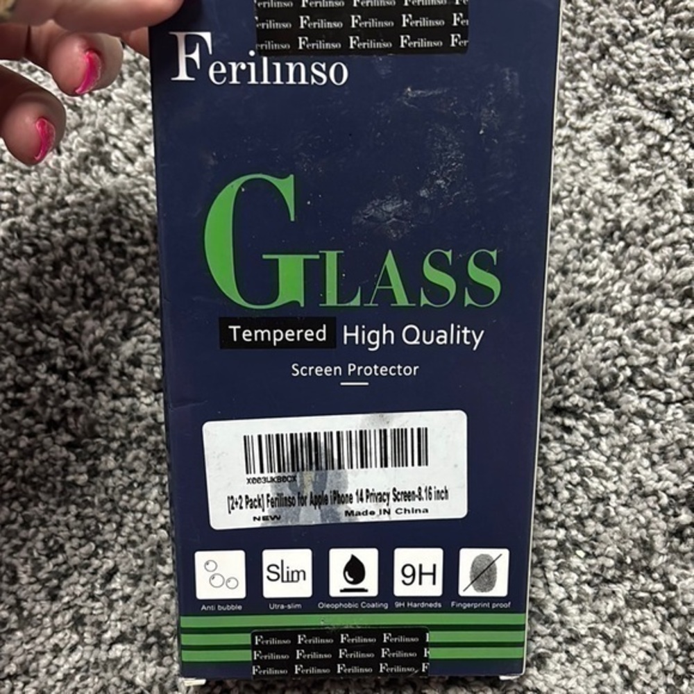 Ferilinso for iPhone 14 Privacy Screen Protector 2 Pack 9H Anti Spy